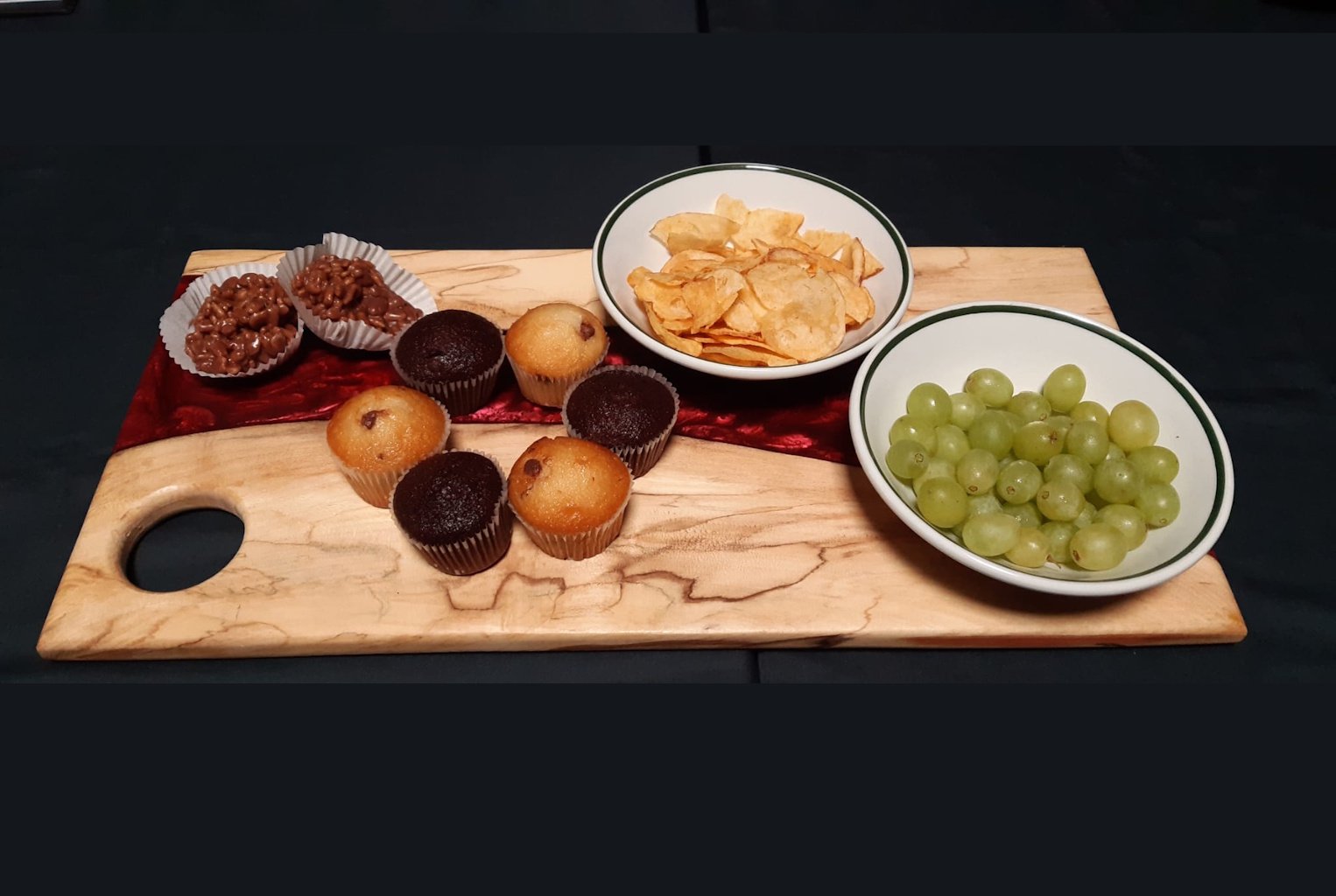 Sycamore Burgundy resin Chacuterie board